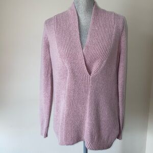 Soft Surroundings Alpaca Wool V-Neck Cozy Sweater Lilac Lavender Size XS